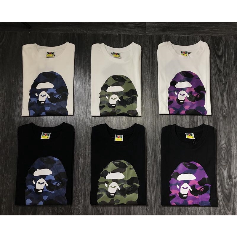 Áo thun Bape cotton ngắn tay unisex size m-3xl