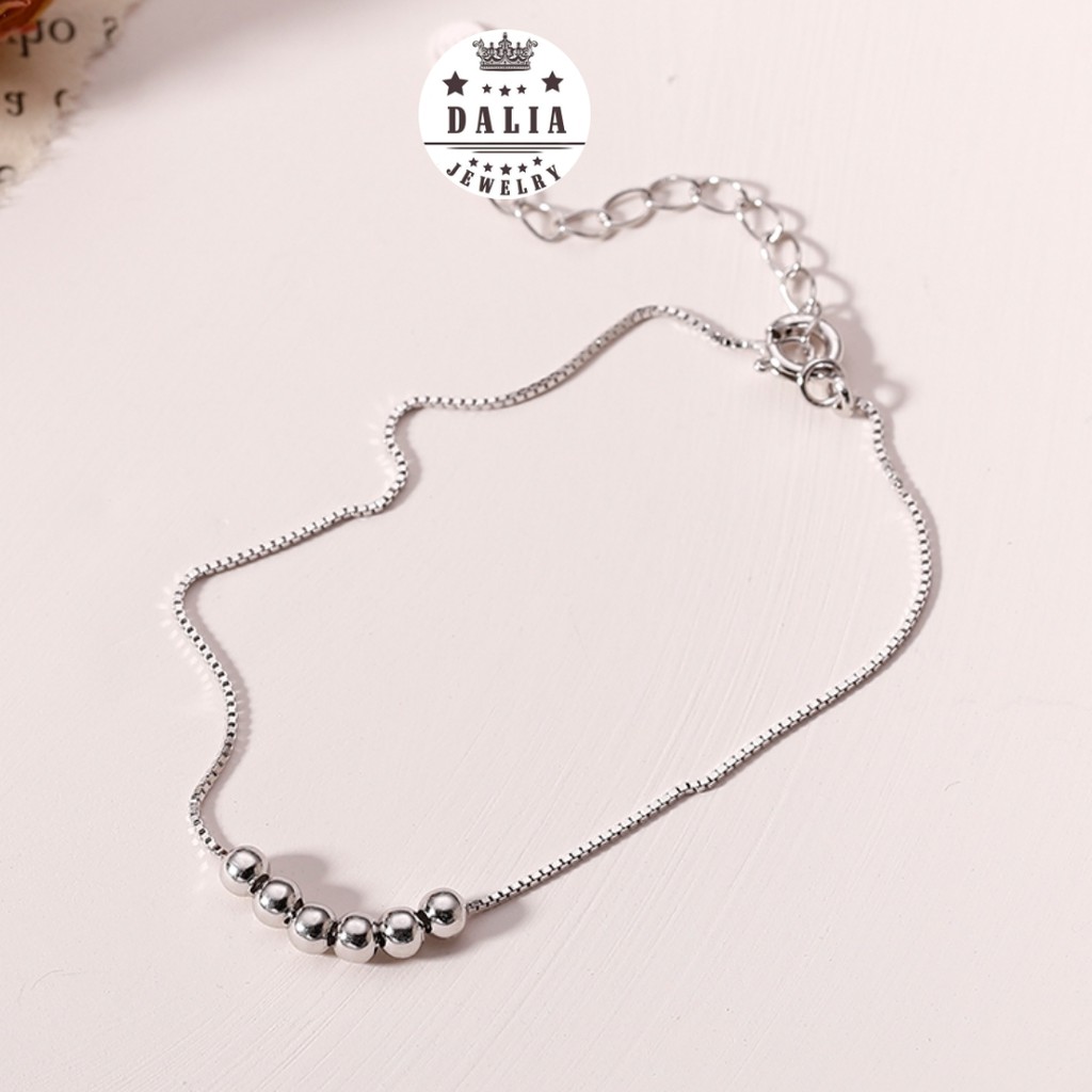 Lắc tay - lắc chân bạc ý DaLiA Jewelry bi tròn thanh mảnh nhẹ nhàng thanh thoát