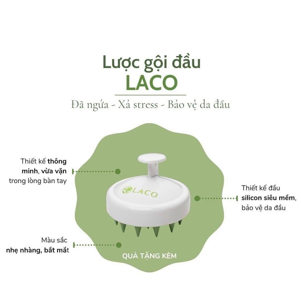 Lược gội đầu LACO, massager bảo vệ da đầu giảm tình trạng rụng tóc khi gội - LAVAHA SHOP