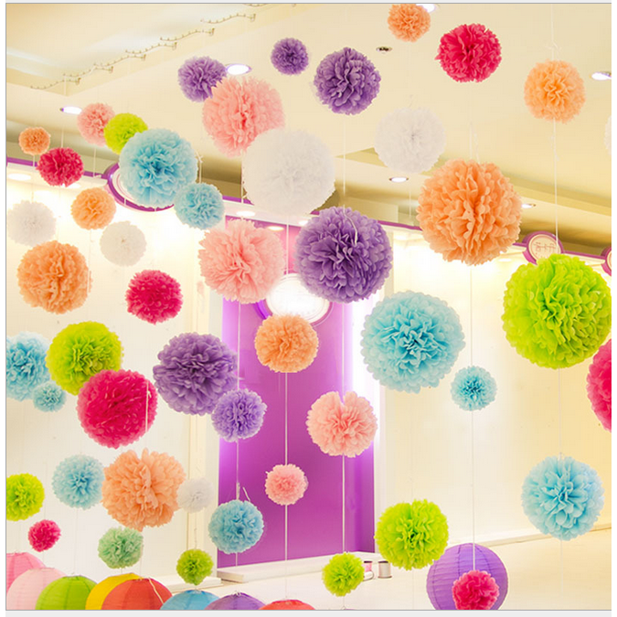 Hoa giấy 45cm trang trí nhà ở DIY