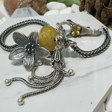 vòng bạc 915 hoa xoắn khóa hoa mai