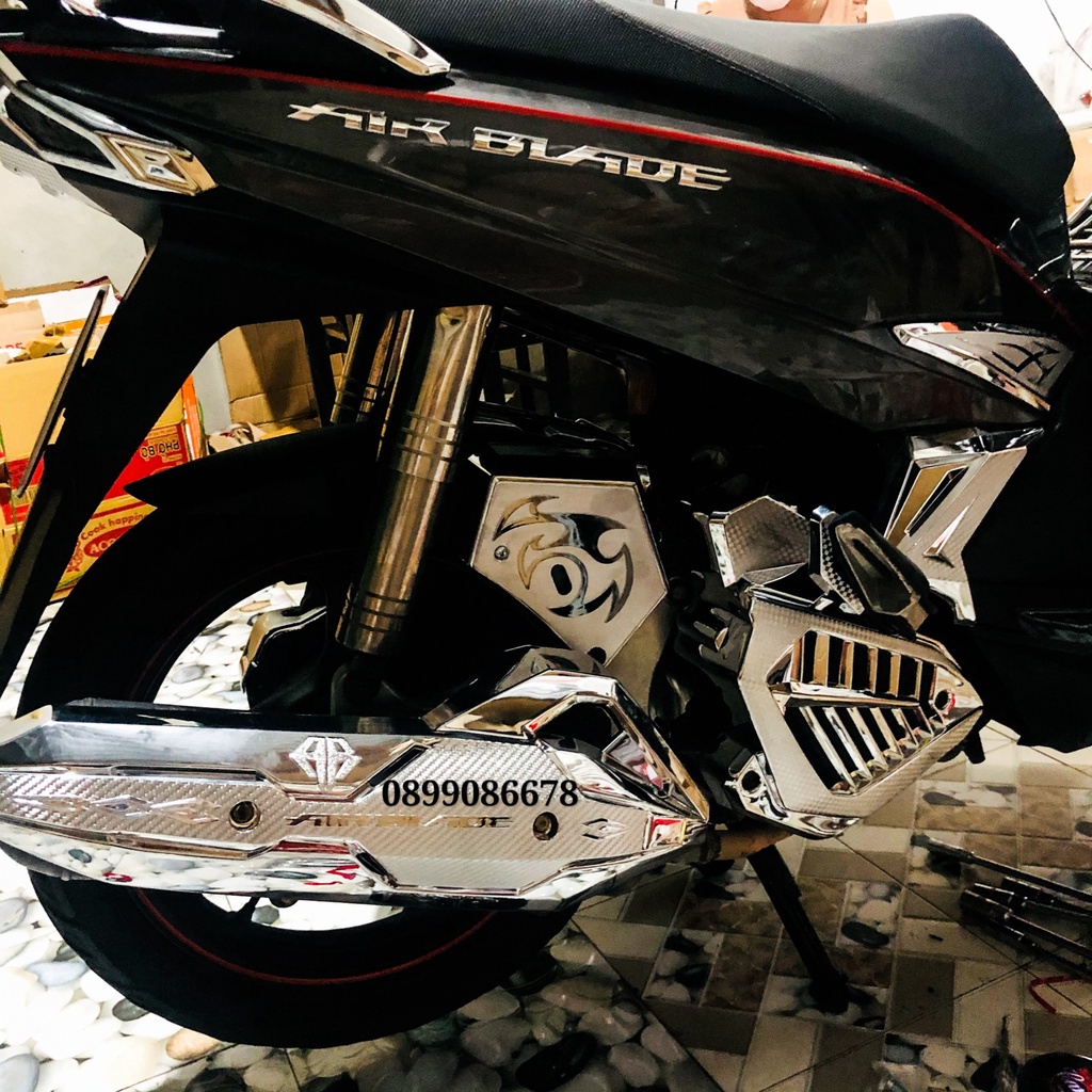 Combo 3 món Ốp Crom Honda Air Blade (AB) 2016, 2017, 2018, 2019 - Phụ kiện Honda Air Blade AB [FreeShip] [Ảnh thật]