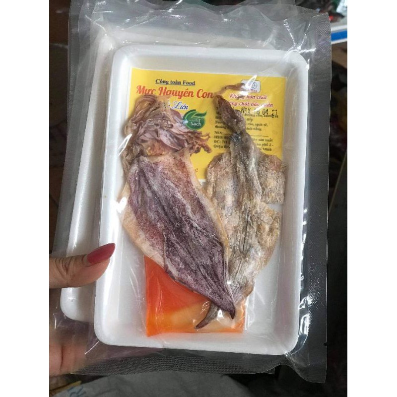 khay 2 con mực câu nướng sẵn, ăn liền, kèm tương ớt | BigBuy360 - bigbuy360.vn