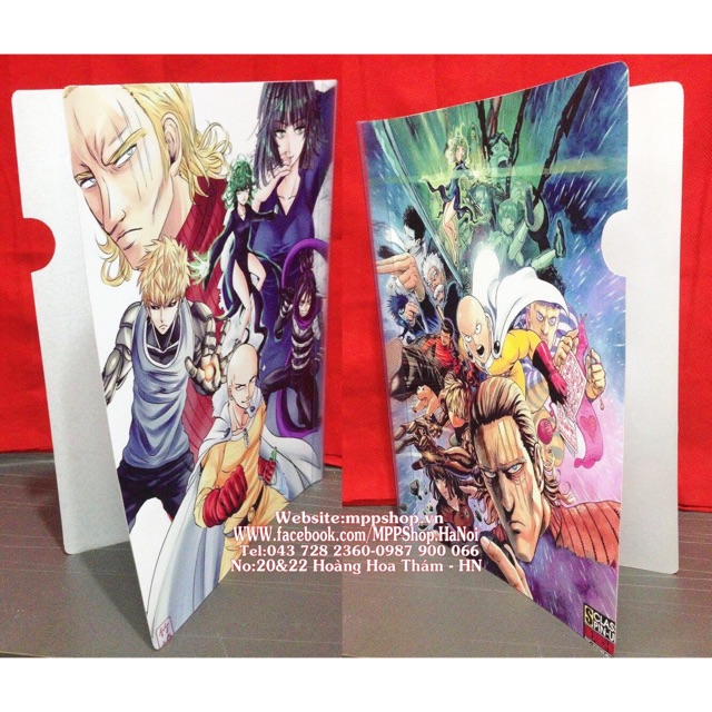 Kẹp đựng tài liệu ảnh ONE punchman 30 lá đựng 60 ảnh bài kt