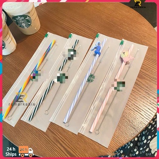 Bình giữ nhiệt cao cấp starbucks gió ống hút ly thủy tinh ống hút bụi cắm sáng tạo hoạt hình ống hút nắp ống hút