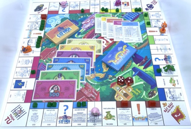 Cờ tỷ phú Monopoly đã ép plastic