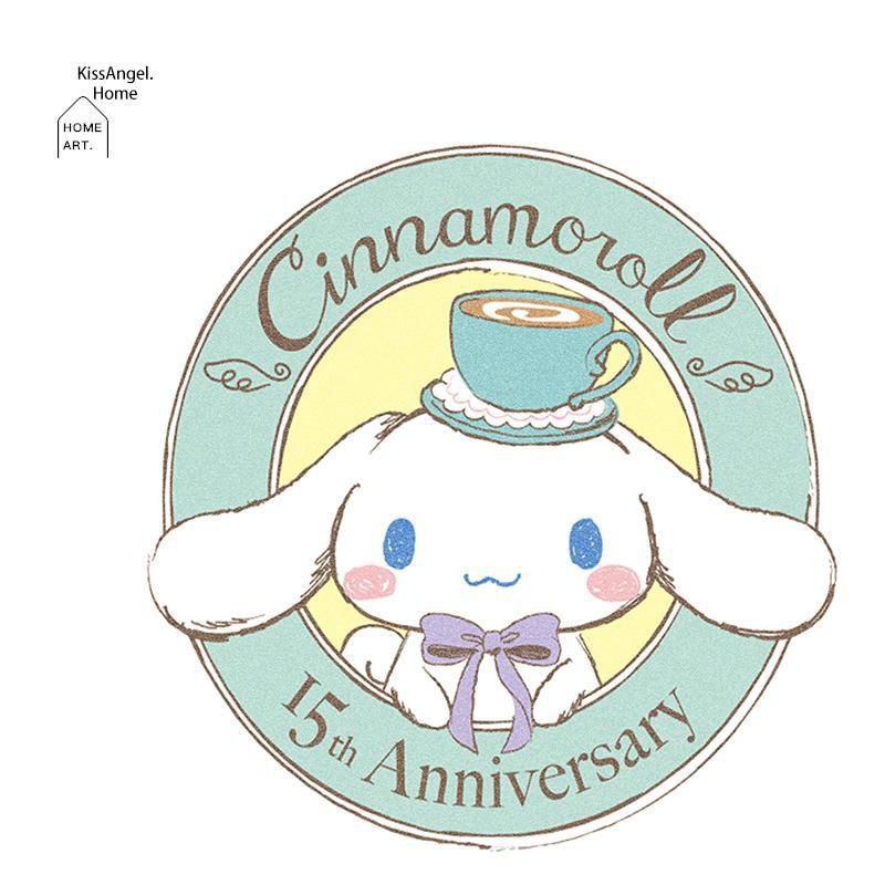 Thảm tròn Cinnamon Roll Sanrio chú chó trắng dễ thương decor trang trí phòng ngủ