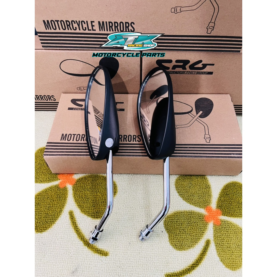 gương xe máy mẫu SUZUKI hình giọt nước thương hiệu CRG một cặp trái phải chân cốt titan và cốt chân inox gàng kh