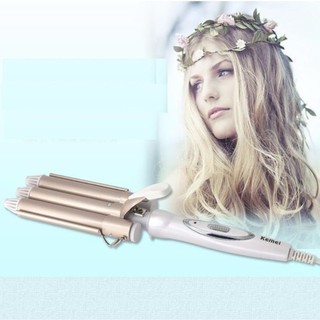 MÁY BẤM TÓC GỢN SÓNG 3 TRỤC CHÍNH HÃNG KEMEI 1010