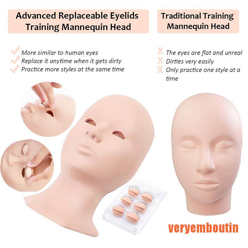 Miếng Silicone Thực Hành Nối Mi Giả Có Thể Tháo Rời