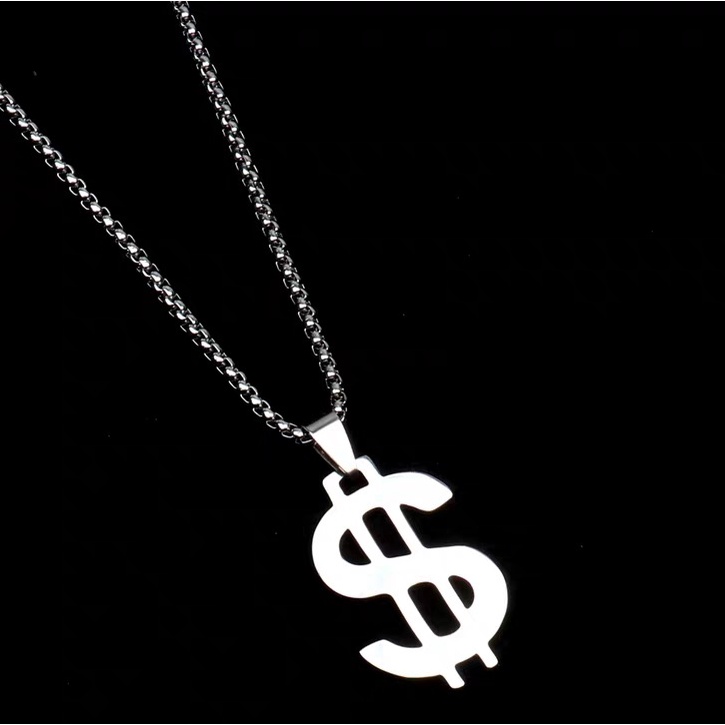 Dây chuyền nam titan money, vòng cổ nữ hoạ tiết money - Bảo Bảo Store