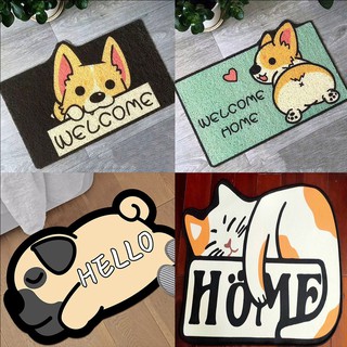SIÊU TIỆN ÍCH] Thảm Chùi Chân , thảm cửa Chống Trượt 3D Hình Cún và Mèo COn Mẫu Mới 2020 Ngỗ Nghĩnh Dễ Thương
