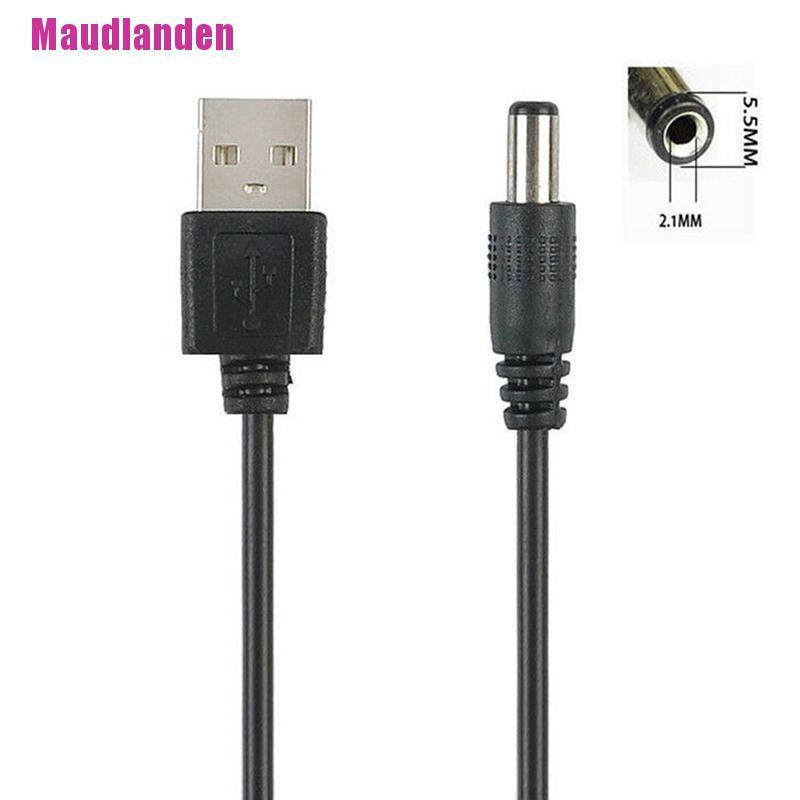 Cáp nối chuyển đổi USB sang 2.5 3.5 4.0 5.5mm 5V DC màu đen