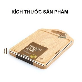Thớt gỗ cao su P&Q Lock&Lock P-00284