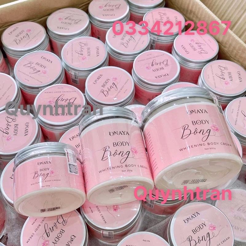 KEM BODY BÔNG ONAYA HỘP 250g (tặng Son và muỗng múc kem)