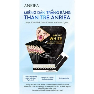Combo 2 Hộp miếng dán trắng răng Anriea than tre