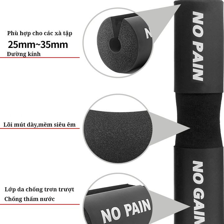 Đệm Lót Mút Xốp Hỗ Trợ Gánh Tạ Squat Barbell Pad JS45