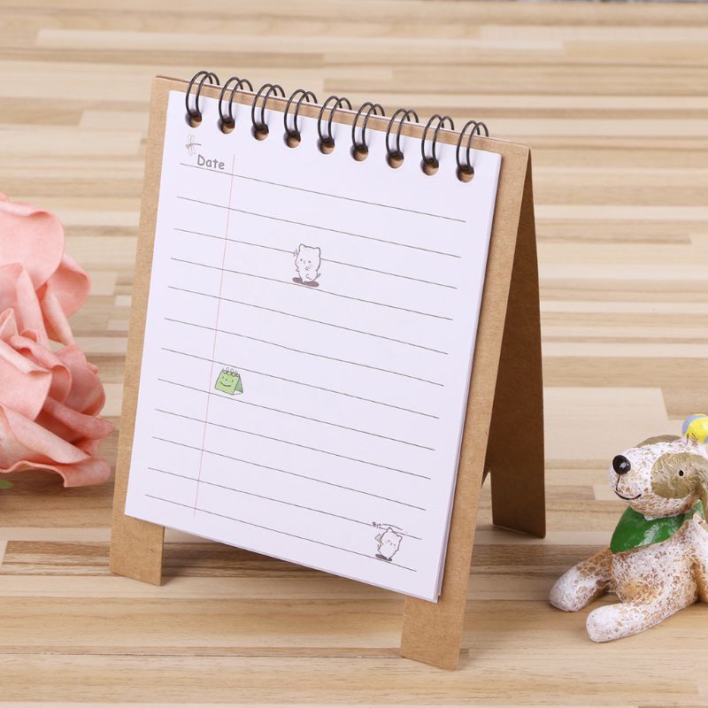 Lịch Để Bàn 2019 Họa Tiết Hoạt Hình Dễ Thương Đa Chức Năng