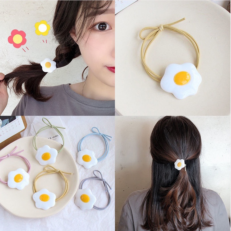 Dây Buộc Tóc Họa Tiết Hoa Acrylic Thời Trang Hàn Quốc Cho Nữ