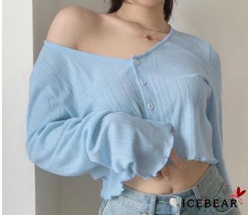 Áo Khoác Nữ Tay Dài Cổ Chữ V Thời Trang Quyến Rũ