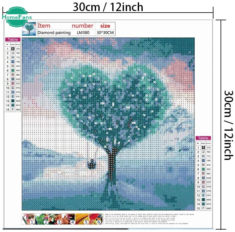 Bộ tranh đính đá 5D tự làm hình cây tình yêu (30x 30cm)