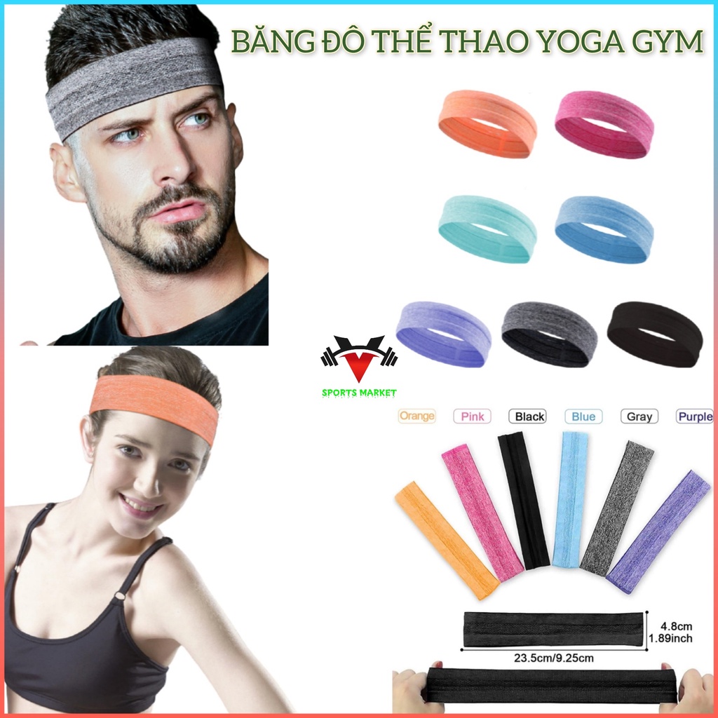 Băng Đô Thể Thao Nam, Băng Trán Thể Thao, Tennis, Yoga, aerobic, Gym, Chạy Bộ, Siêu Thấm Mồ Hôi Đàn Hồi Tốt