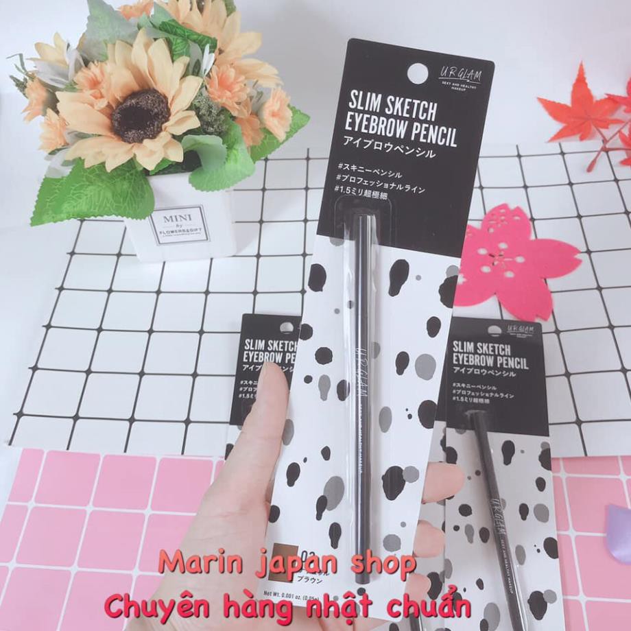 (SALE) Bút kẻ lông mày 2 đầu Slim Sketch Eyebrow Pencil nội địa Nhật Bản