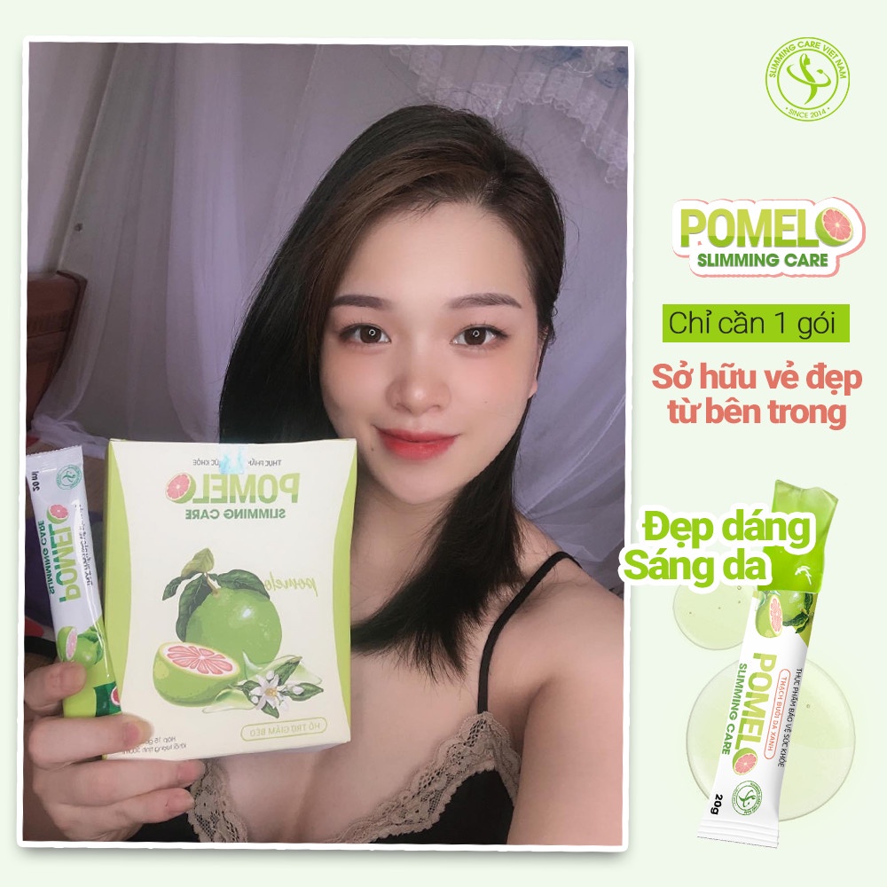 Thạch Bưởi Da Xanh Pomelo Slimming Care ĐẸP DÁNG – SÁNG DA - Hộp 15 gói x20ml