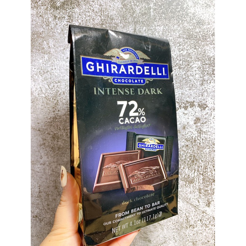 [Mã GROSALE2703 giảm 8% đơn 250K] Chocolate(socola) đen 72%, 92% cacao intense dark Ghirardelli