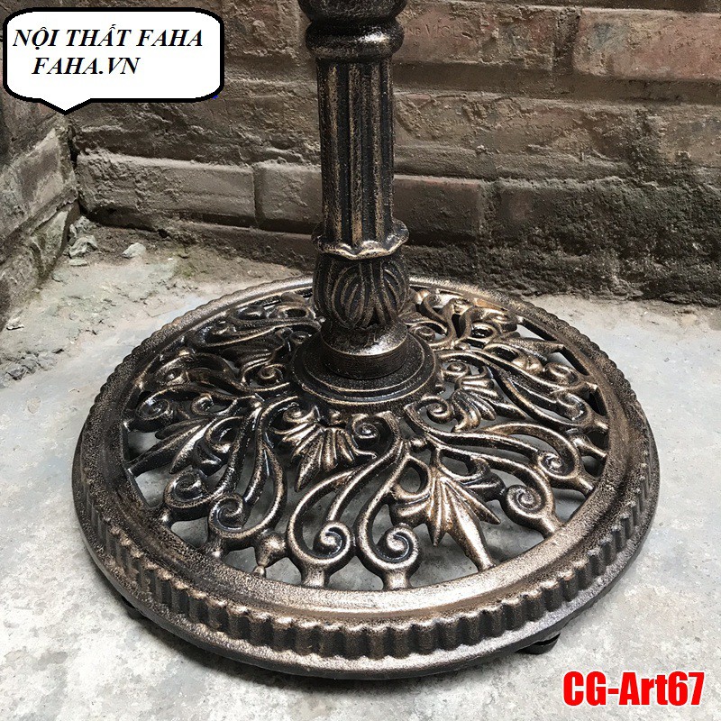 Chân bàn gang đúc họa tiết bông sen