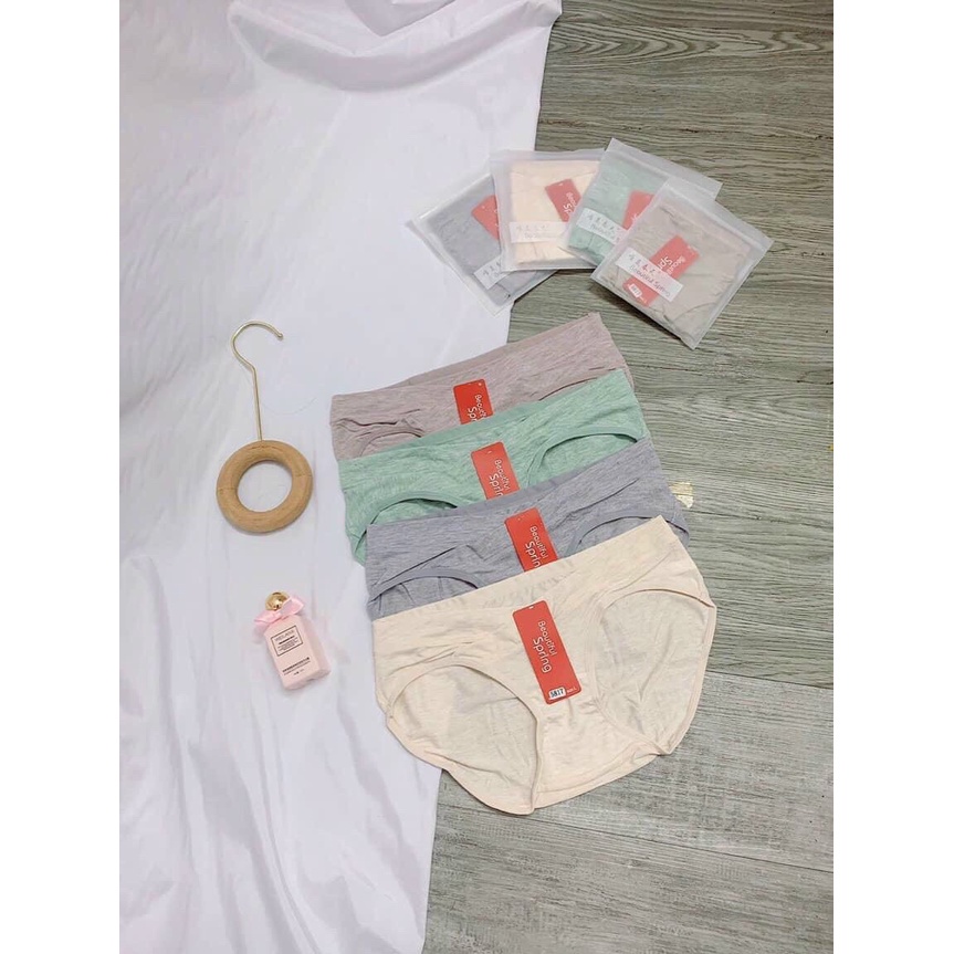 Quần lót thông hơi cạp chéo SPRING CÓ TÚI ZIP chất mềm mại cho mẹ bầu dễ chịu cho cả mẹ và bé QL03