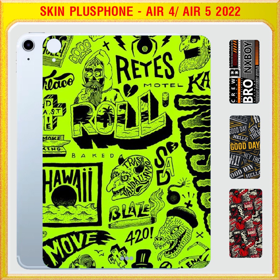 Dán Skin cho mặt sau iPad Air 4 2020, iPad Air 5 2022 10.9 inch nhiều mẫu hot, độc lạ