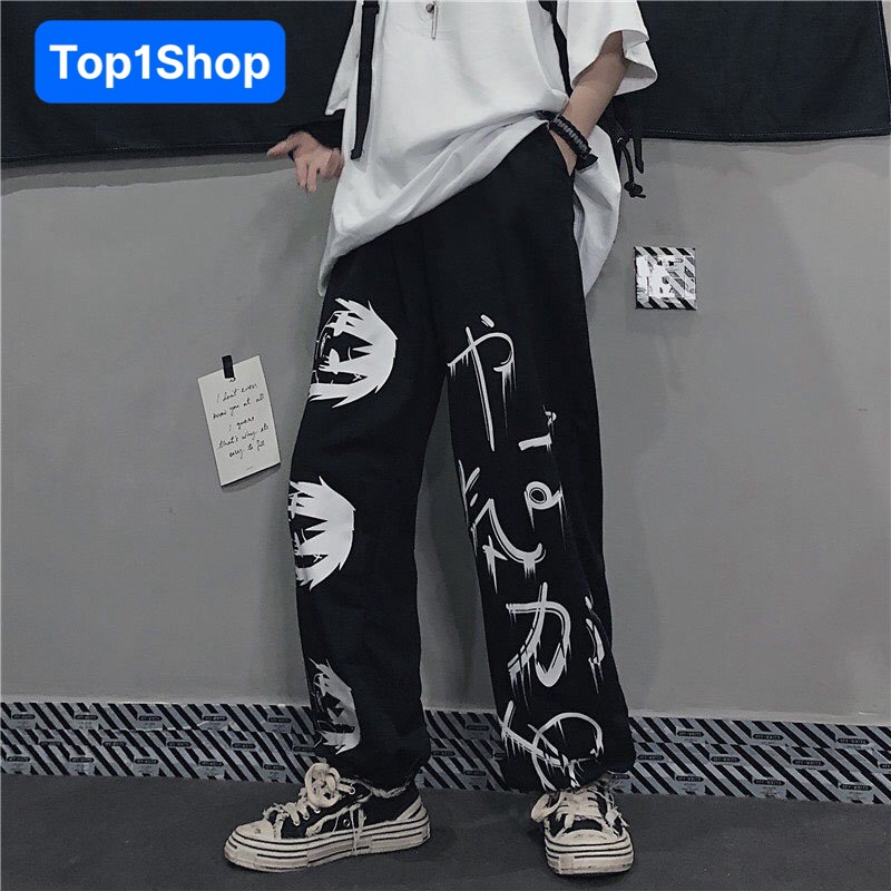 Quần ống rộng IN HÌNH CÔ GÁI NHẬT BẢN Chất nỉ bông cao cấp ống suông PHONG CÁCH TRẺ TRUNG NĂNG ĐỘNG - đủ size