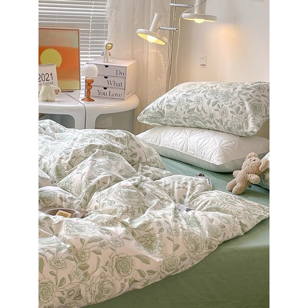 Set Bộ Vỏ Cotton Living Hoa Nhí Kiểu Vintage Chất Mát, Thấm hút tốt- 6 Mẫu Tại shinbedding