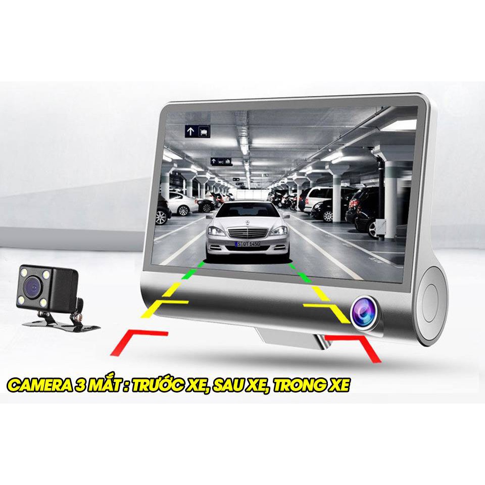 [TẶNG THẺ NHỚ 64GB] Camera hành trình ô tô 3 mắt camera full HD 1080p, cam oto sau chống nước, cam trong xe chống trộm | BigBuy360 - bigbuy360.vn