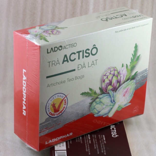 Trà Atiso Ladophar túi lọc hộp 200g (100 gói) mẫu mới