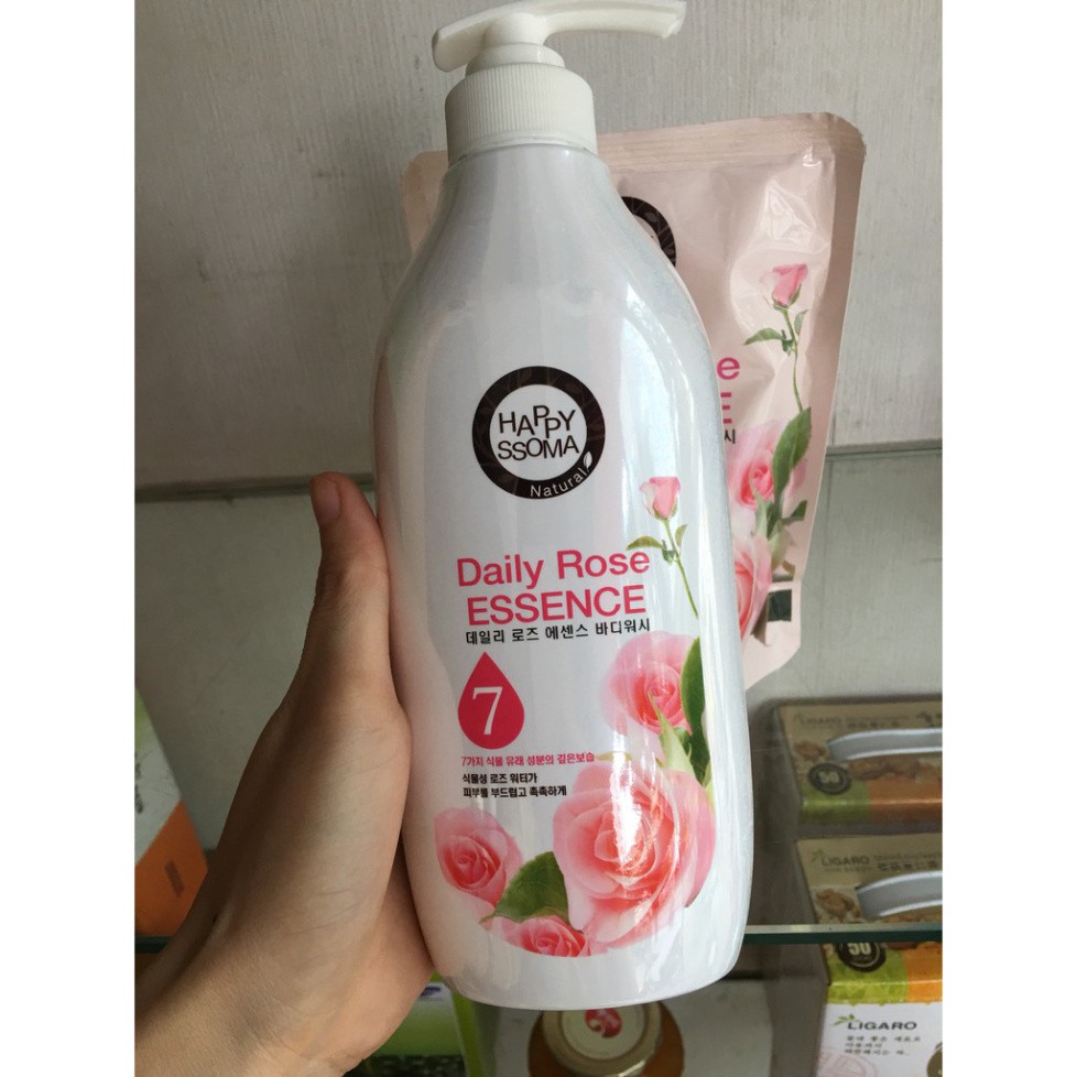 [Freeship] Bộ sữa tắm Hoa Hồng Happy SSoma Hàn Quốc