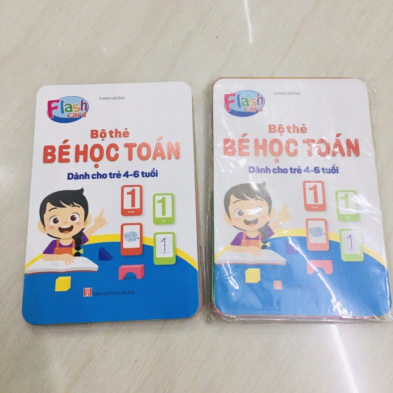 Bộ Thẻ Bé Học Toán Dành cho trẻ 4-6 tuổi :Kích thước 10x15cm(42 thẻ)