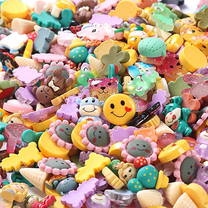 Set Charm Ký (C197) slime/ Dụng Cụ Charm Ký Trang Trí Hình Thú - cỡ 2.0 cm (Khoảng 53 charm/100gram) - [Ko Keo &amp; Nút]