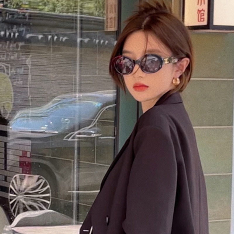 Kính Mát Hình Oval Thời Trang Harajuku