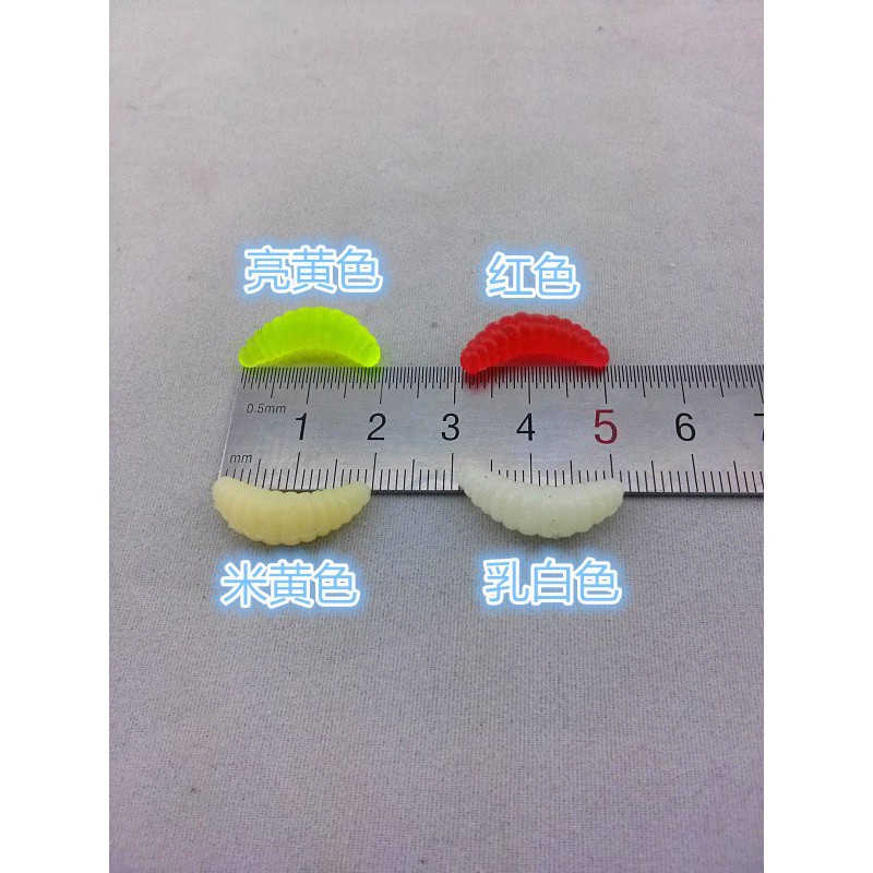 Set 200 Mồi Câu Cá Mềm Giả Sâu Nhiều Màu Sắc