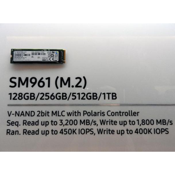 Ổ cứng SSD M2-PCIe 256GB Samsung SM961 NVMe 2280 (OEM 960 PRO)