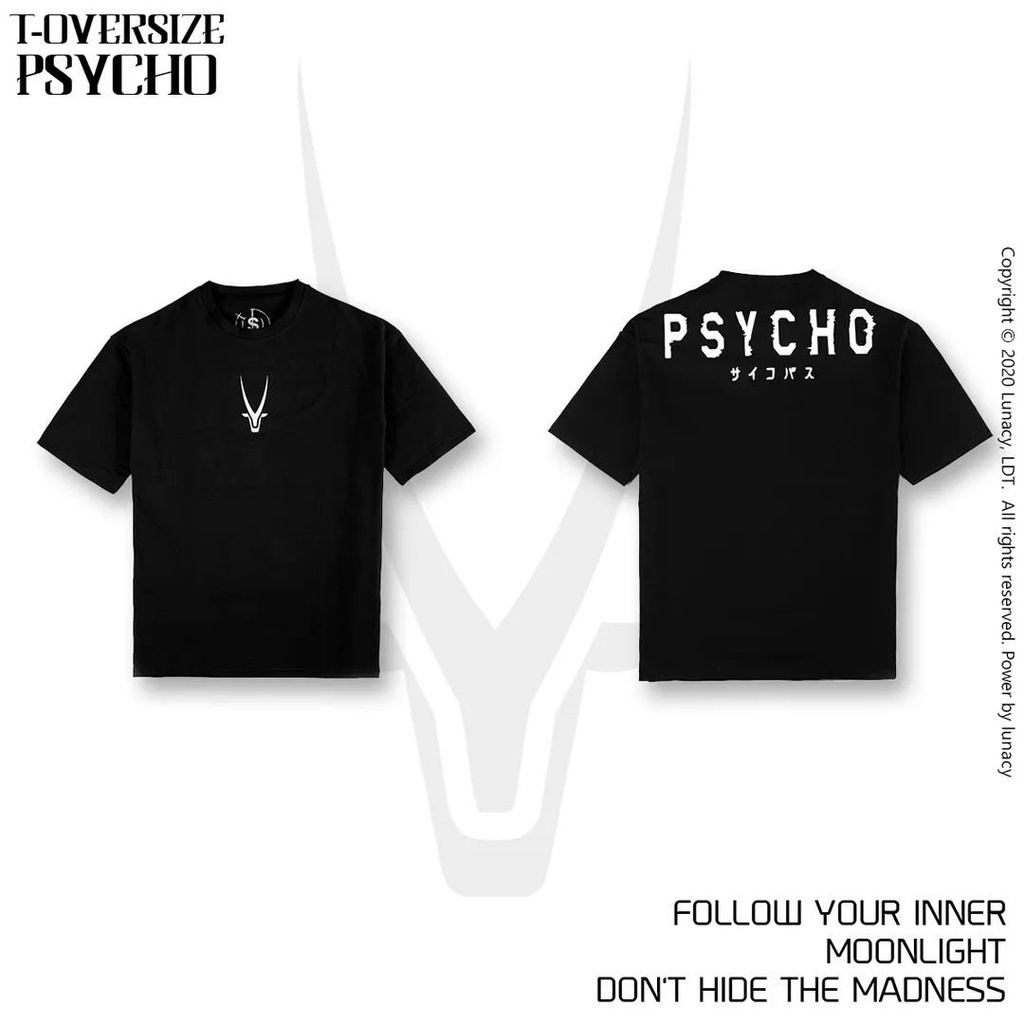 Áo Thun In hình Pyscho Decal Unisex Form Rộng Ullzang
