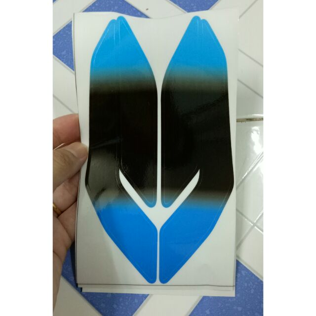 Tem logo dán Xi nhan Vario nhỏ 2018 xanh biển, đen, xanh dương