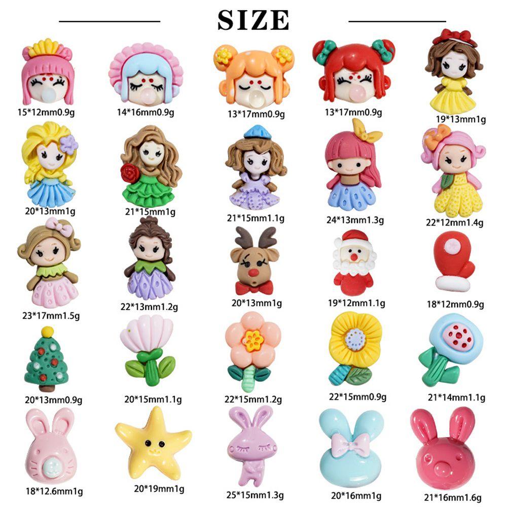 OCEANMAP Set 10 / 20 Phụ Kiện Trang Trí Móng Tay Hình Thỏ Hoạt Hình Dễ Thương