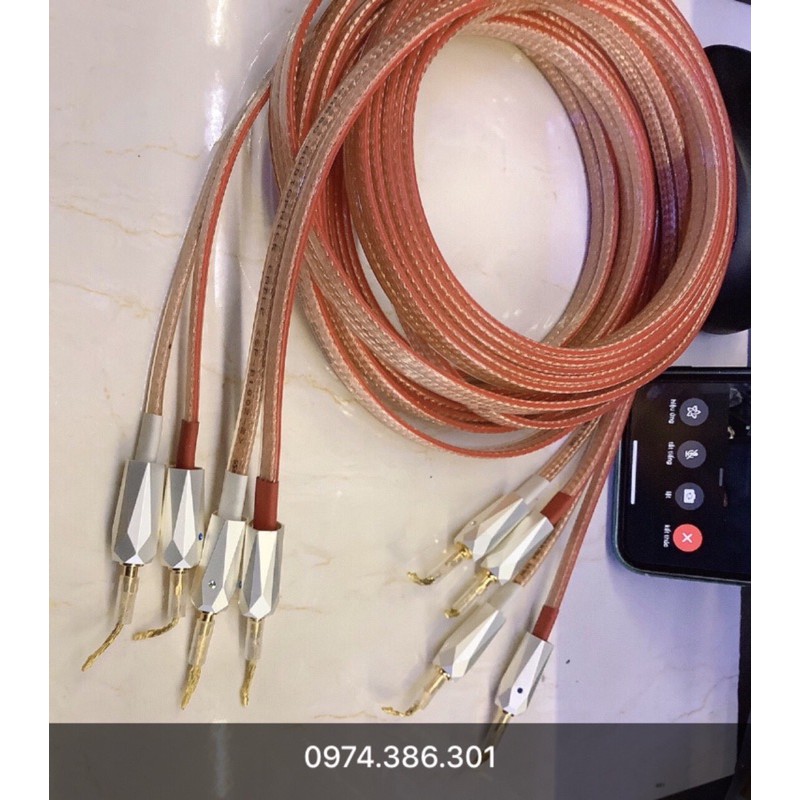 cặp 5m 2 vế dây loa cao cấp đã Diy hoàn thiện