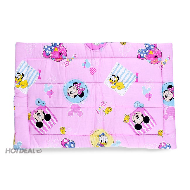 Nệm Lót Gòn Cotton Thắng Lợi Cho Bé 105 x 72 Cm TH Bobo màu Hồng