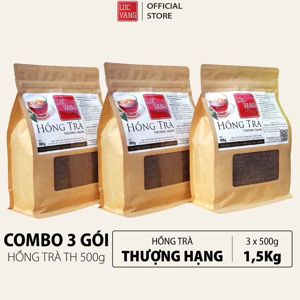 COMBO 3 Hồng Trà (Trà Đen) Nguyên Liệu Làm Trà Sữa Trân Châu THƯỢNG HẠNG 500g