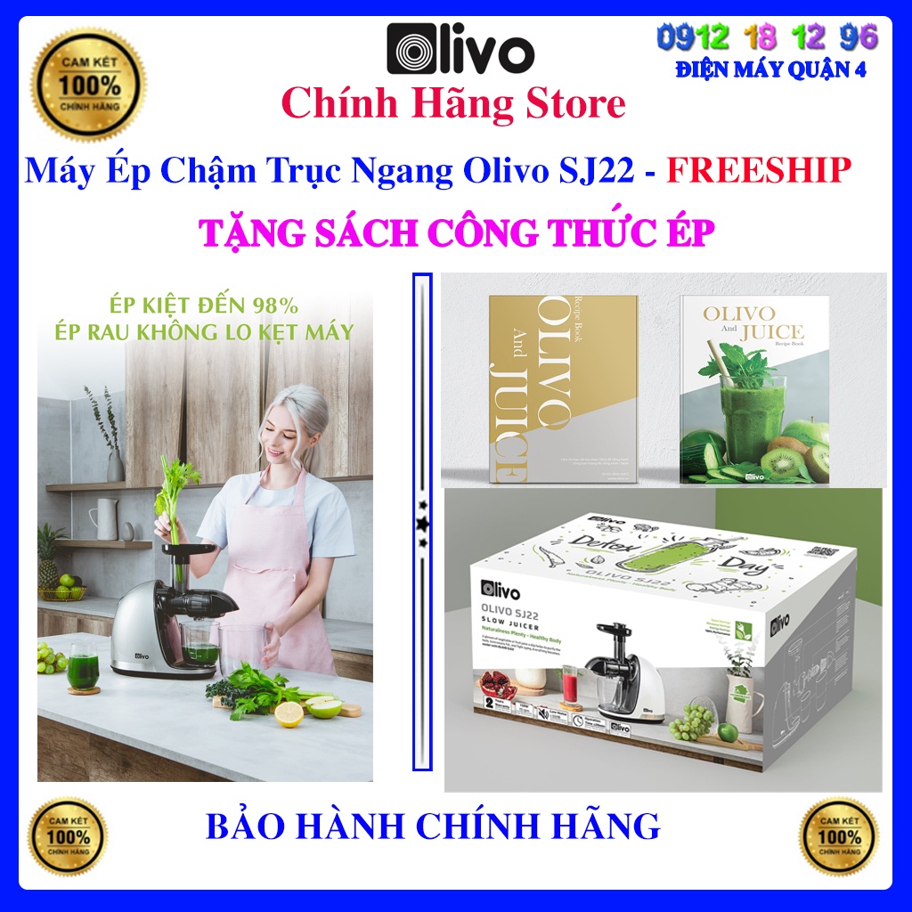 Máy Ép Chậm Trục Ngang Olivo SJ22 - Hàng chính hãng