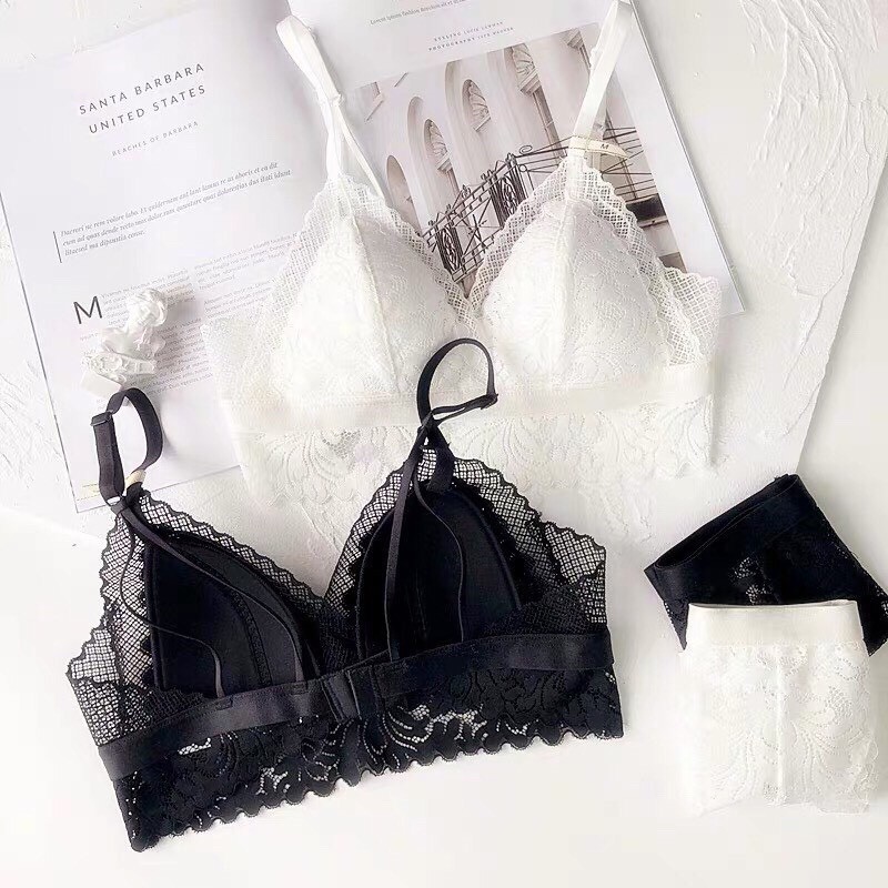 [ Frê ship 50đ] Bộ đồ lót AG ren không gọng không mút AL005 | BigBuy360 - bigbuy360.vn